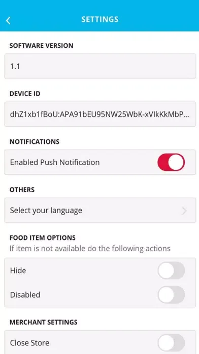 Screenshot di MetroFoodDrop Merchant