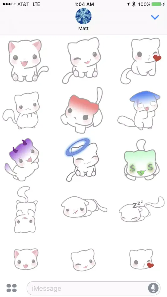 Silly Kitty Stickers स्क्रीनशॉट