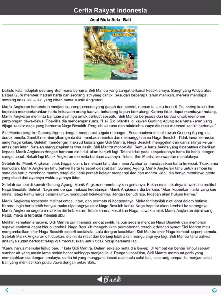 Ảnh chụp màn hình của Cerita Rakyat Indonesia iPad 