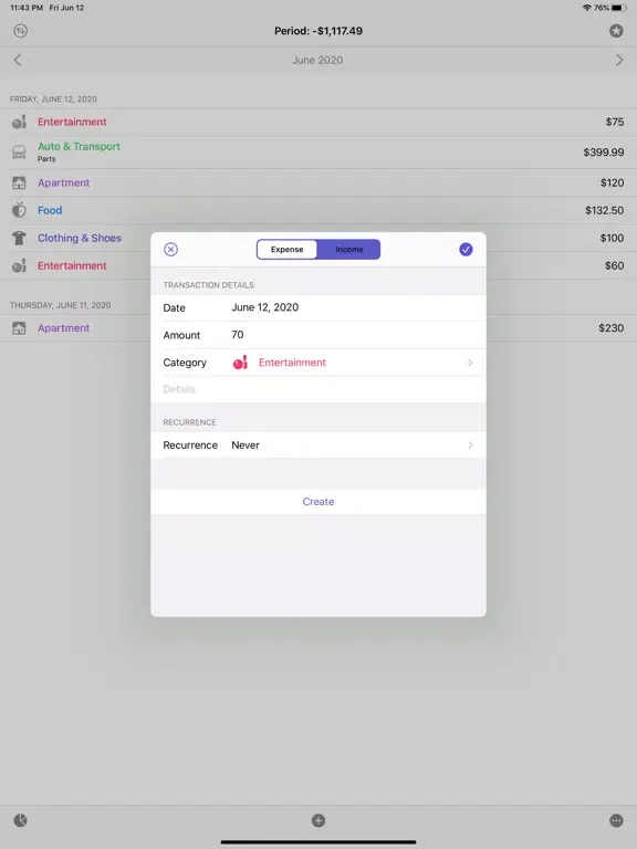 Money Manager -expense,finance iPad  Screenshots