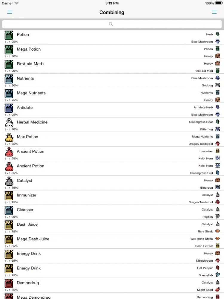MH4U Database iPad  Screenshots