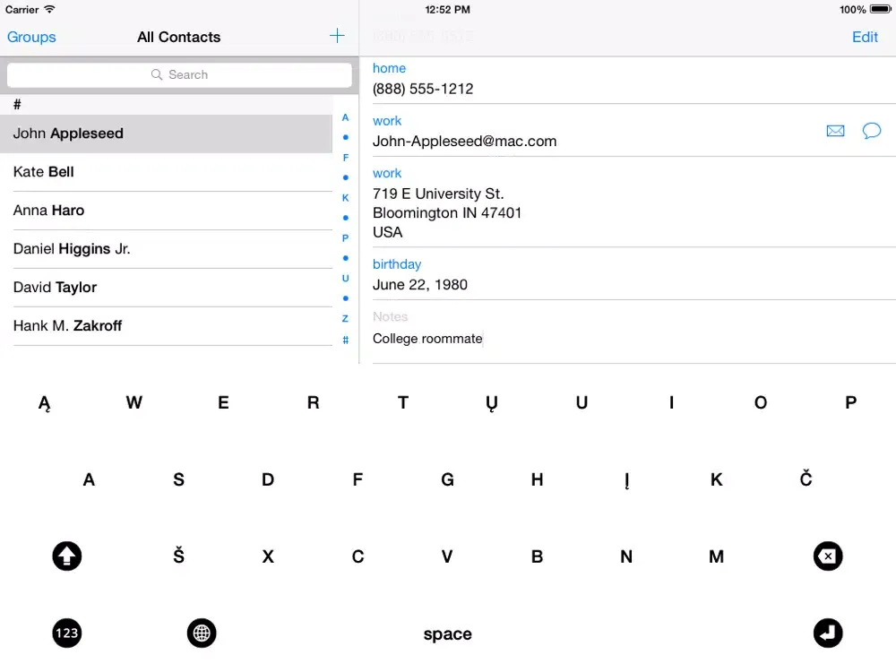 Hidatsa Keyboard - Mobile iPad 应用截图