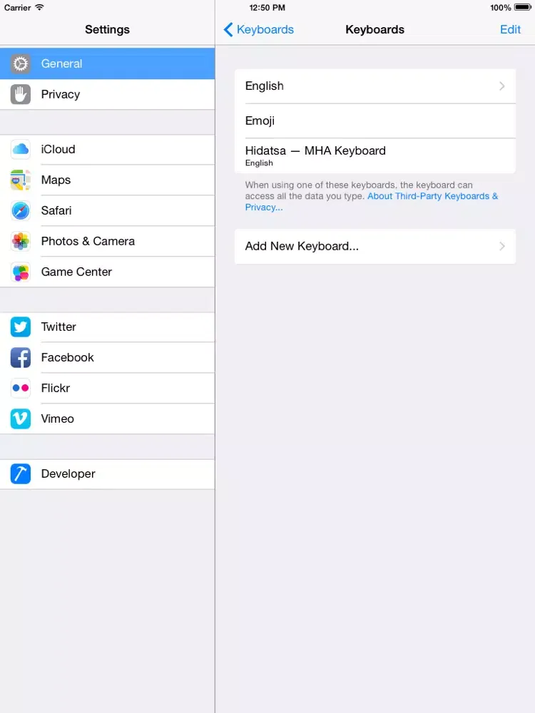Hidatsa Keyboard - Mobile iPad 应用截图