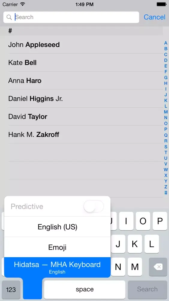 Hidatsa Keyboard - Mobile应用截图