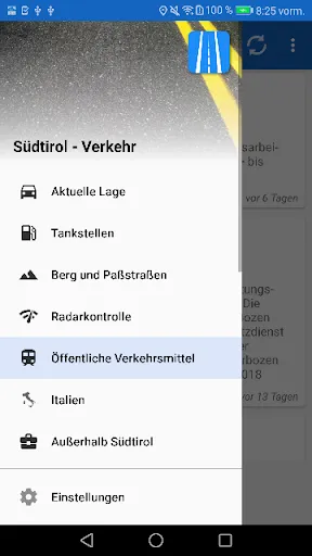Tangkapan skrin Südtirol - Verkehr