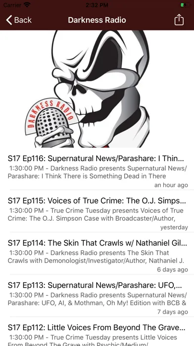 تصاویر Darkness Radio App
