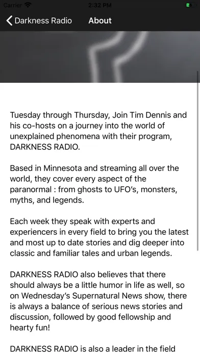 تصاویر Darkness Radio App