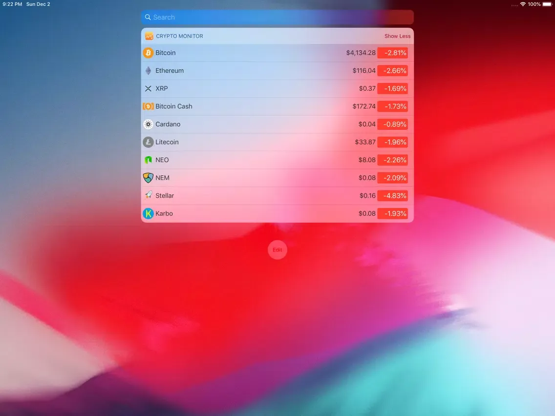 Crypto monitor iPad 應用截圖