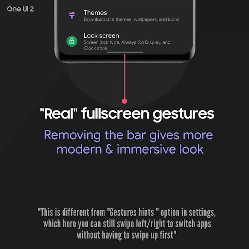 Captures d'écran de One UI Makeup, Sub/Synergy Mod