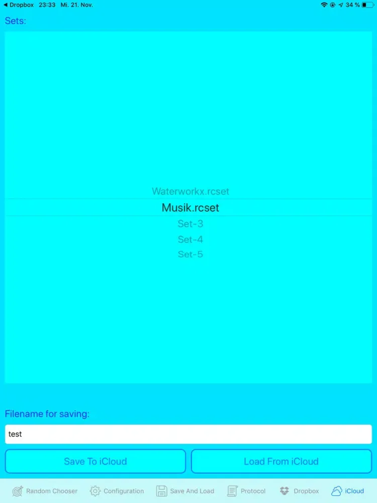 Скриншоты RandomChooser iPad 