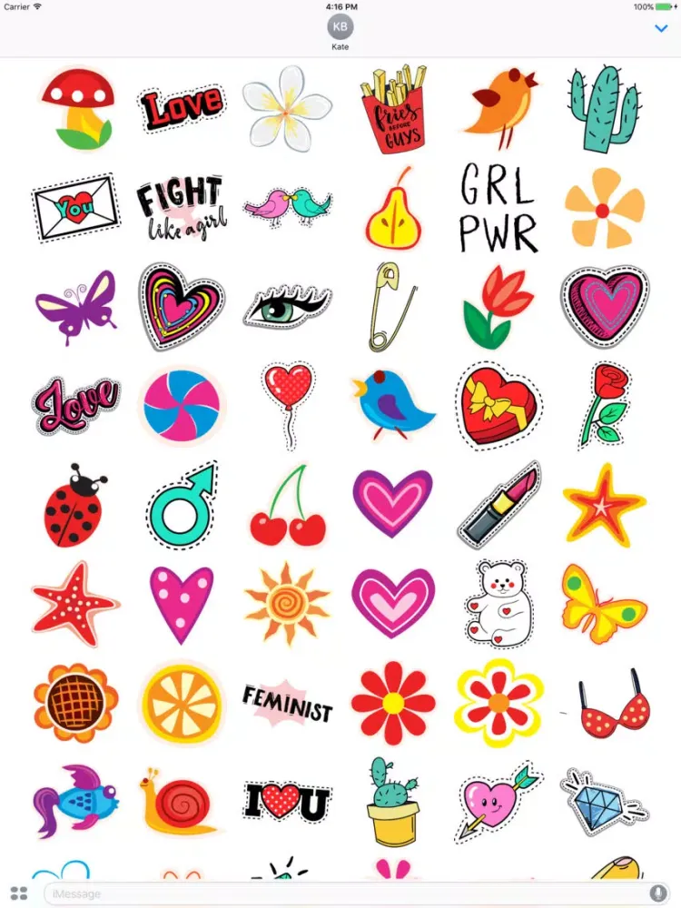 Captures d'écran de Girl Power Sticker Set iPad 