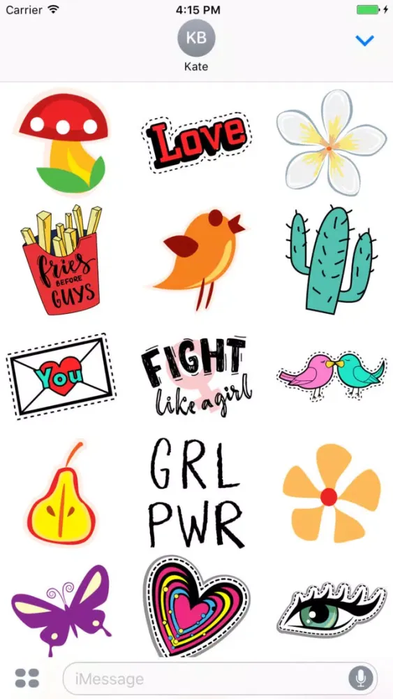 Captures d'écran de Girl Power Sticker Set