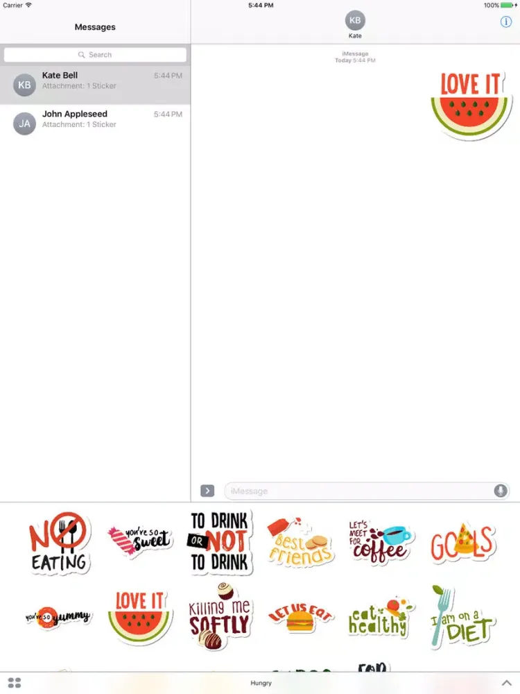 Capturas de pantalla de Hungry Sticker Pack for Messaging iPad 