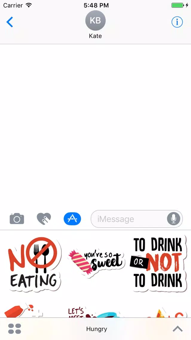 ภาพหน้าจอของ Hungry Sticker Pack for Messaging