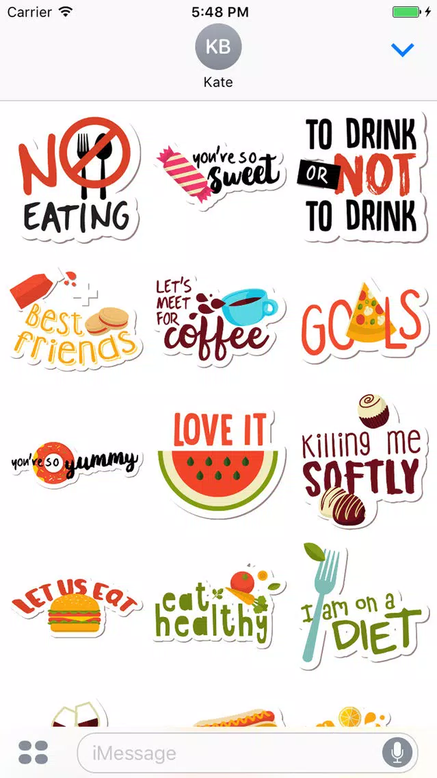 ภาพหน้าจอของ Hungry Sticker Pack for Messaging