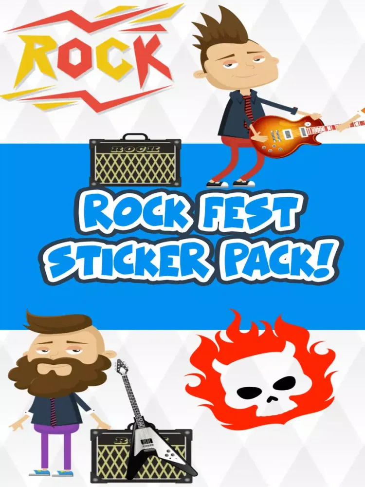 RockFest Sticker Pack for Messaging iPad 应用截图