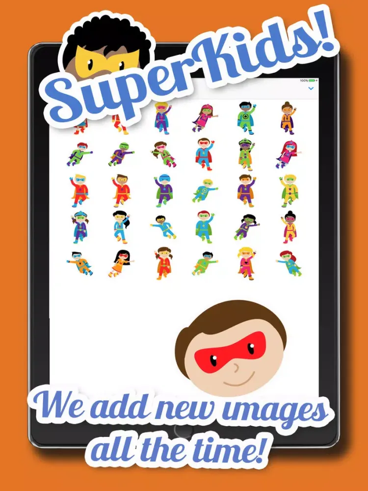 SuperKids Sticker Pack for Messaging iPad 應用截圖