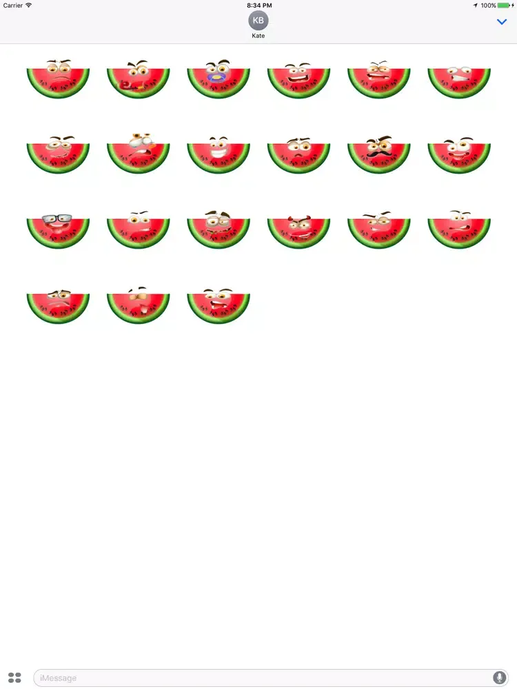 Animated Watermelon Emoji iPad  Screenshots
