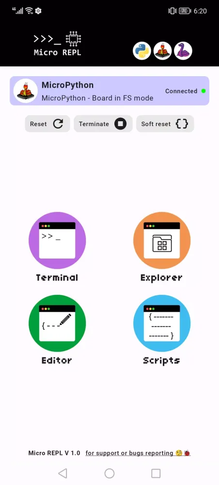 Micro REPL Screenshots