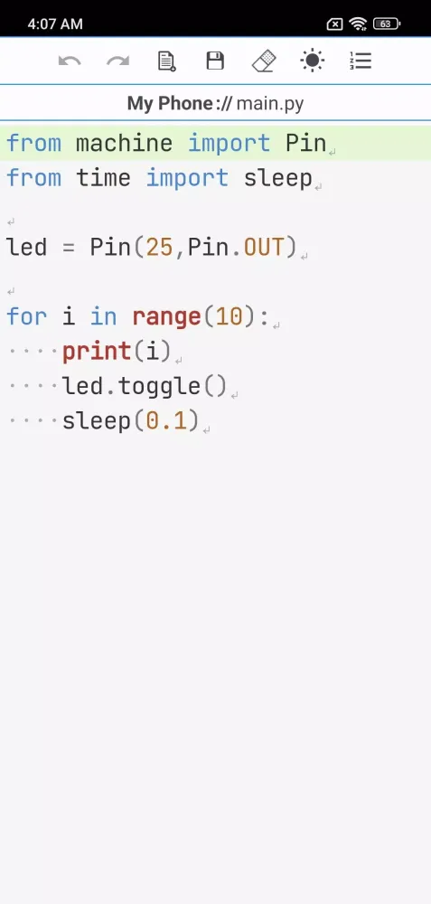 Micro REPL Screenshots