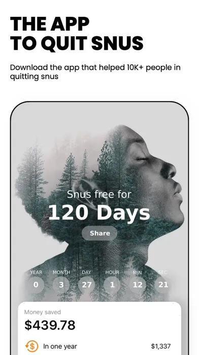 Capturas de pantalla de Quit Snus