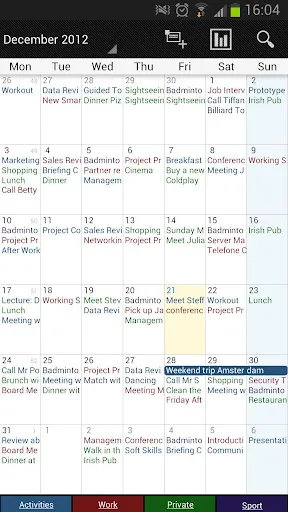 تصاویر Business Calendar Pro
