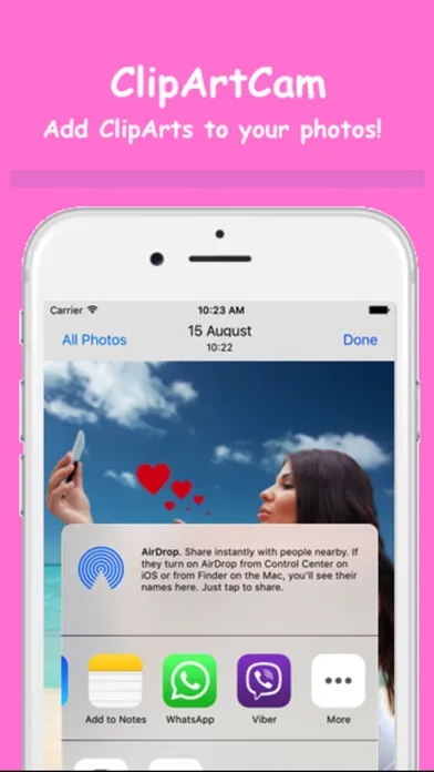 Captures d'écran de ClipArtCam - Add Clipart to your photos
