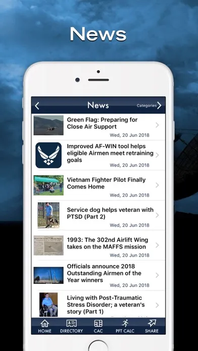 USAF Connect Screenshots