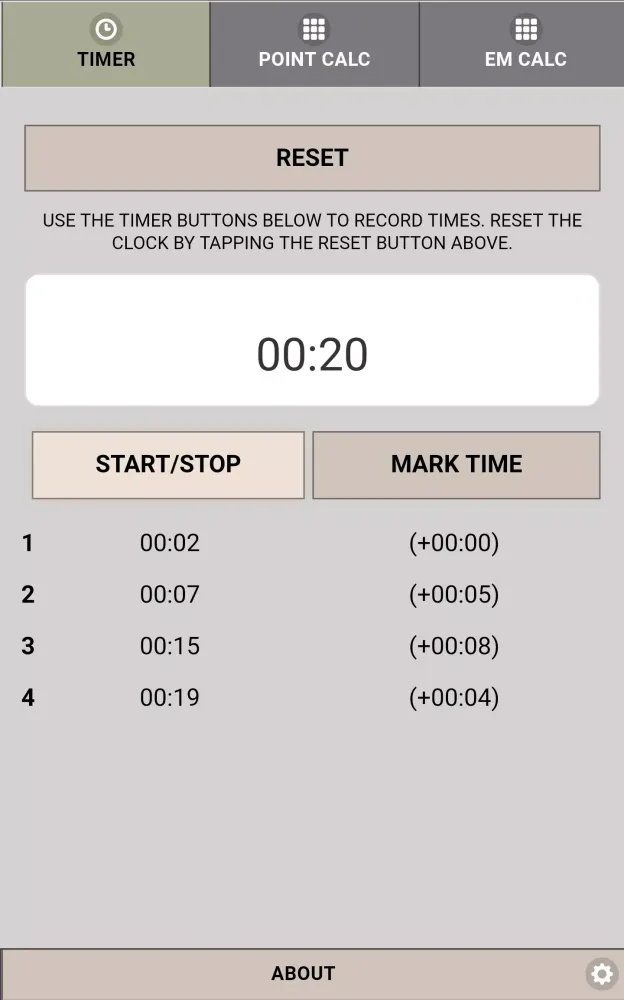 Zrzuty ekranu Gunnery - Timer and Calculator