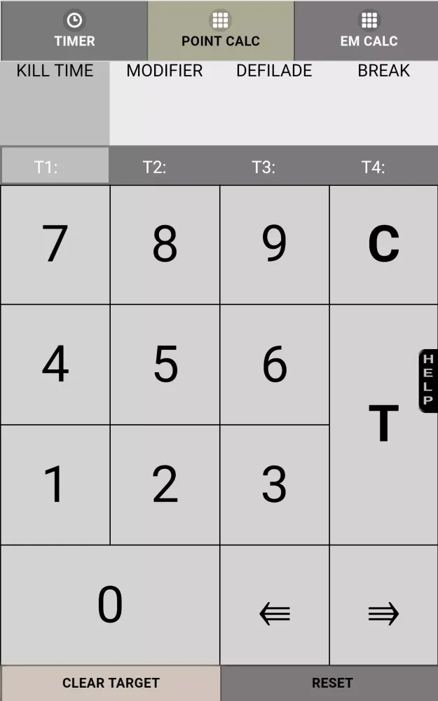 Zrzuty ekranu Gunnery - Timer and Calculator