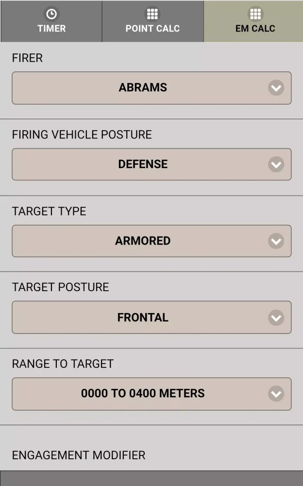 Zrzuty ekranu Gunnery - Timer and Calculator
