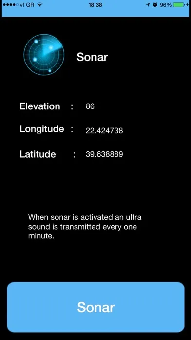 ภาพหน้าจอของ Sonar - Emergency button sending your position in morse code!
