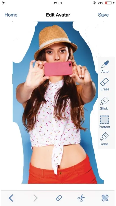 Capturas de pantalla de iSelfie - Create your real Avatar and paste it to any photo you take!