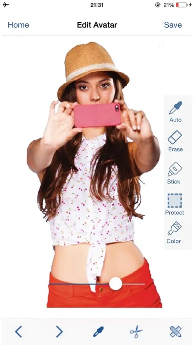 Capturas de pantalla de iSelfie - Create your real Avatar and paste it to any photo you take!