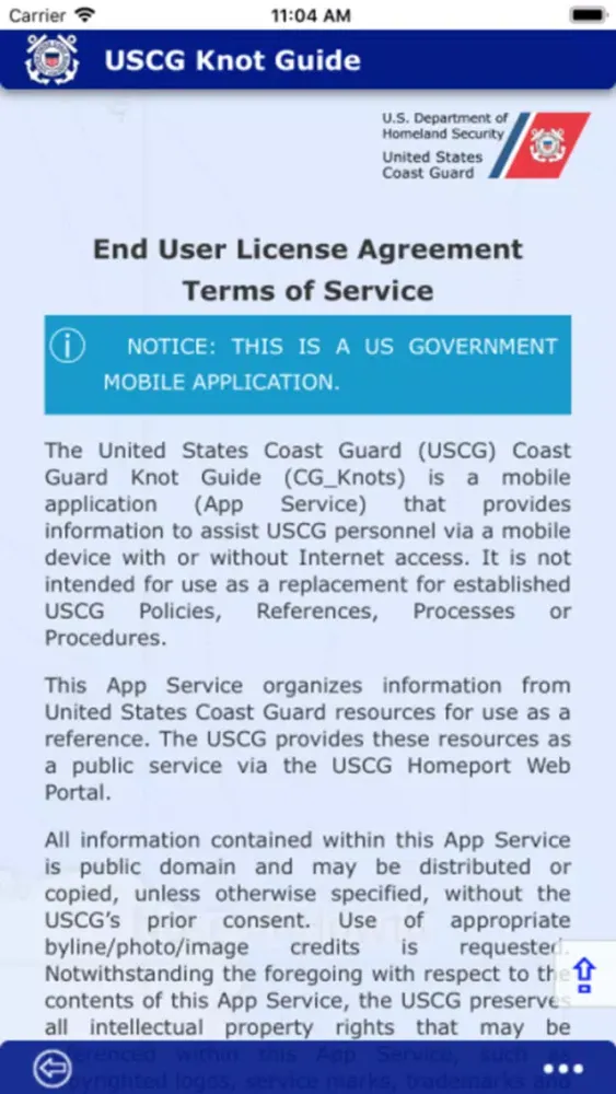 Capturas de pantalla de USCG Knot Guide