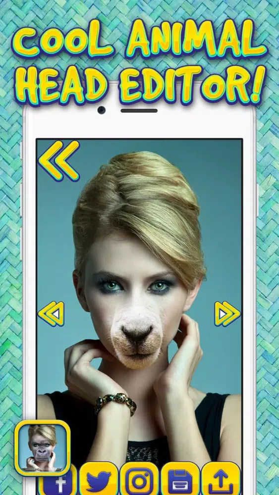 Capturas de tela do Animal Head Photo Effects – Cool Face Swap Montage Maker with Funny Stickers