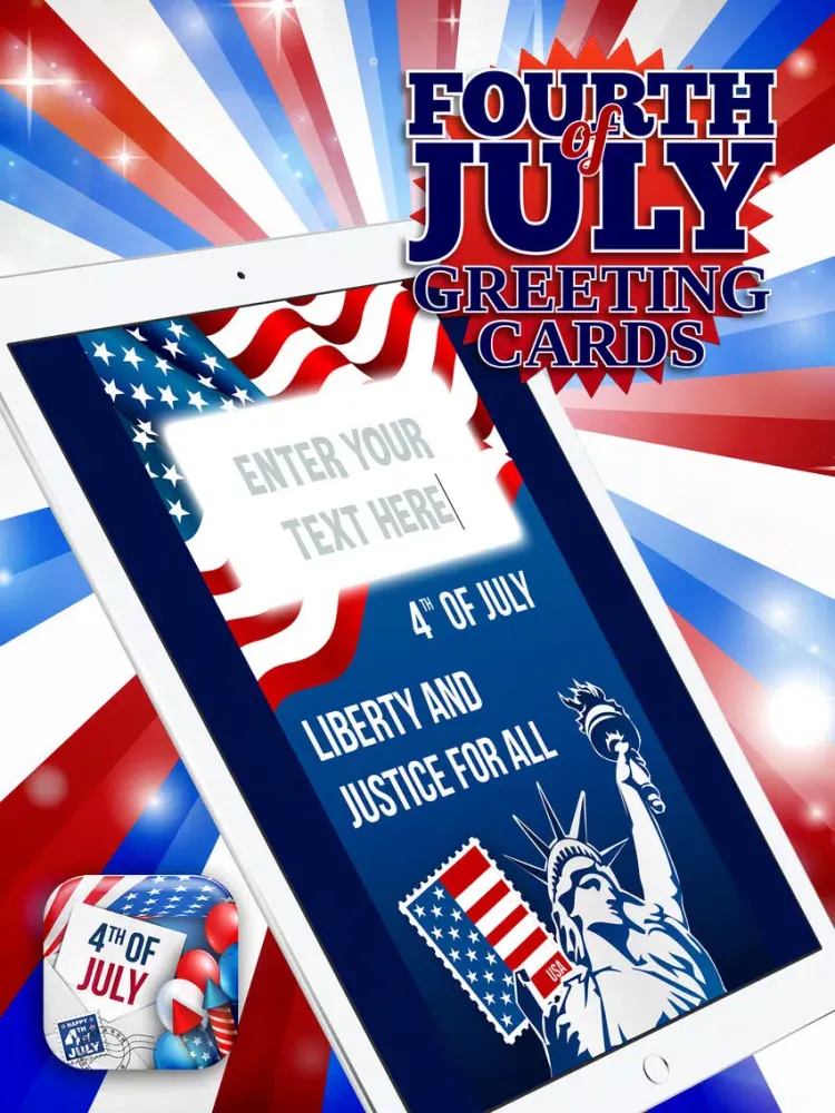 4th of July Greeting Cards – Celebrate Independence Day with Patriotic eCard.s iPad  Screenshots