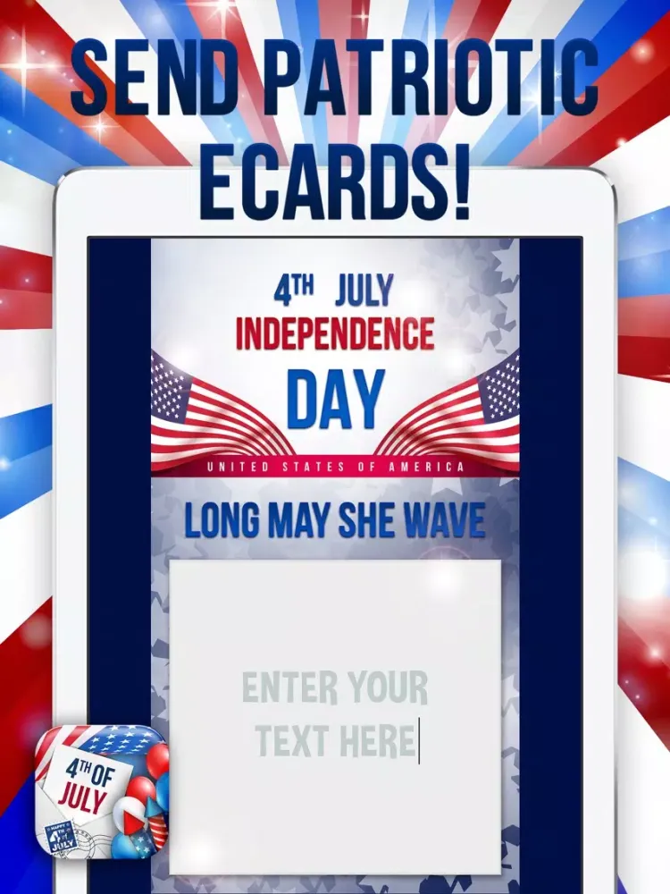 4th of July Greeting Cards – Celebrate Independence Day with Patriotic eCard.s iPad  Screenshots
