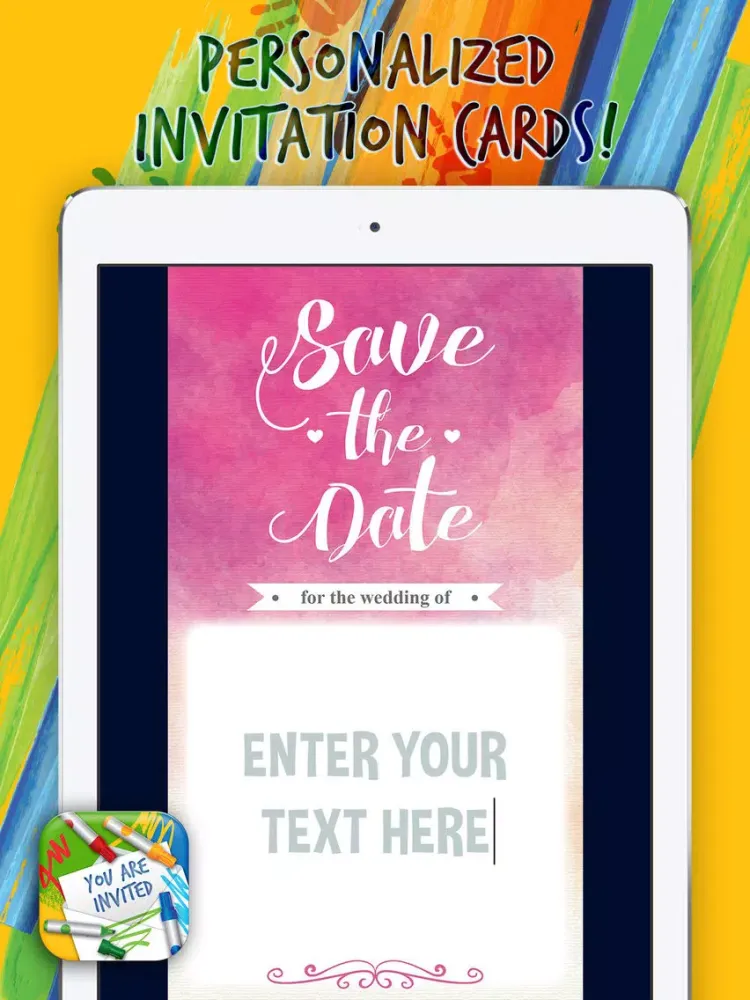 Invitation Cards Designer – Create e-Card Invitations for Birthday, Party & Wedding.s iPad  Screenshots