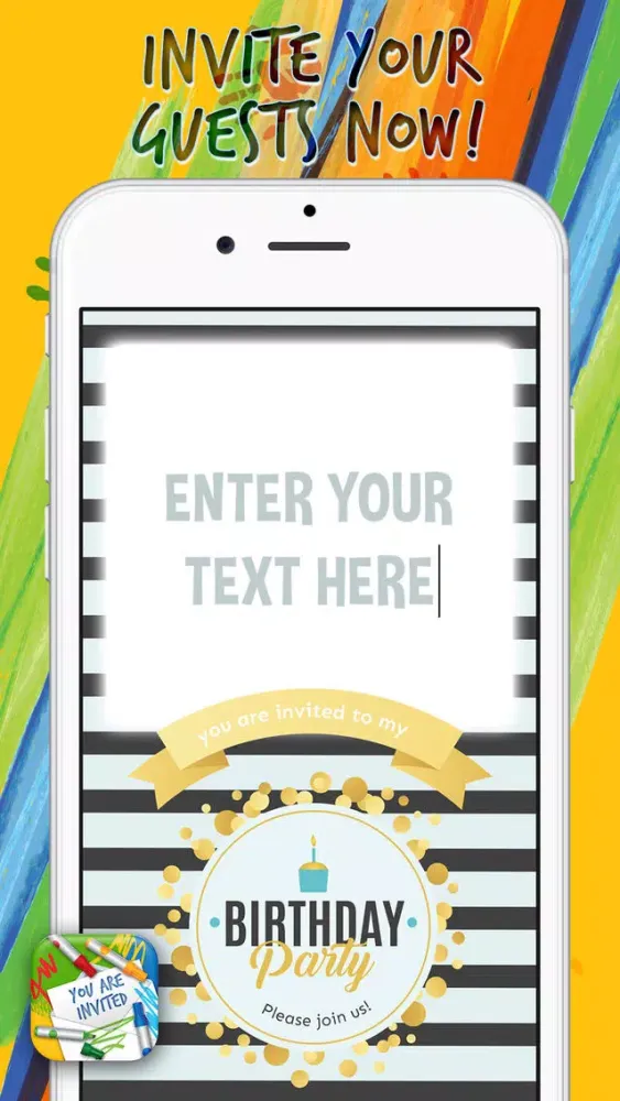 Invitation Cards Designer – Create e-Card Invitations for Birthday, Party & Wedding.s Screenshots