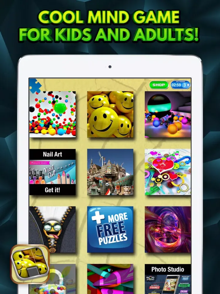 Tangkapan skrin 3D Sliding Puzzle Game for Kids and Adults iPad 