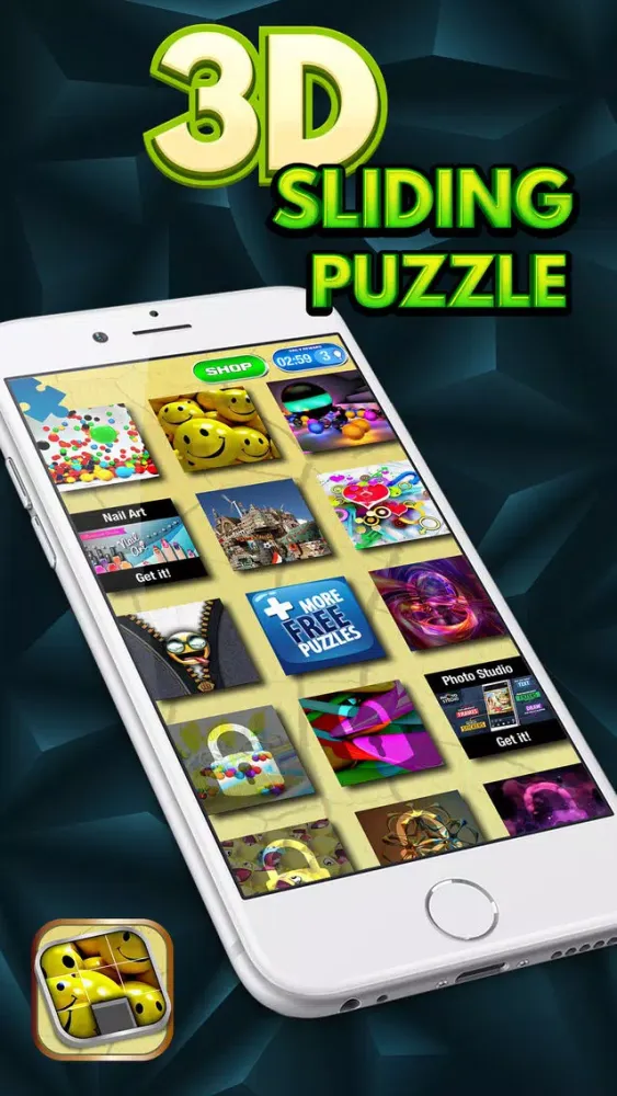 Tangkapan skrin 3D Sliding Puzzle Game for Kids and Adults
