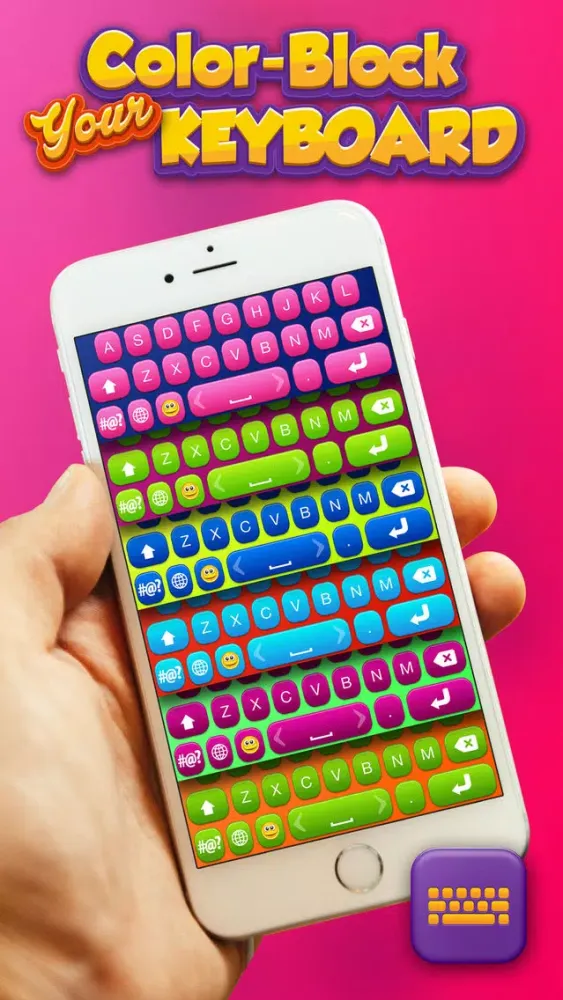 Color-Block Your Keyboard – Custom Themes and Text Fonts with Two Colors Scheme Screenshots