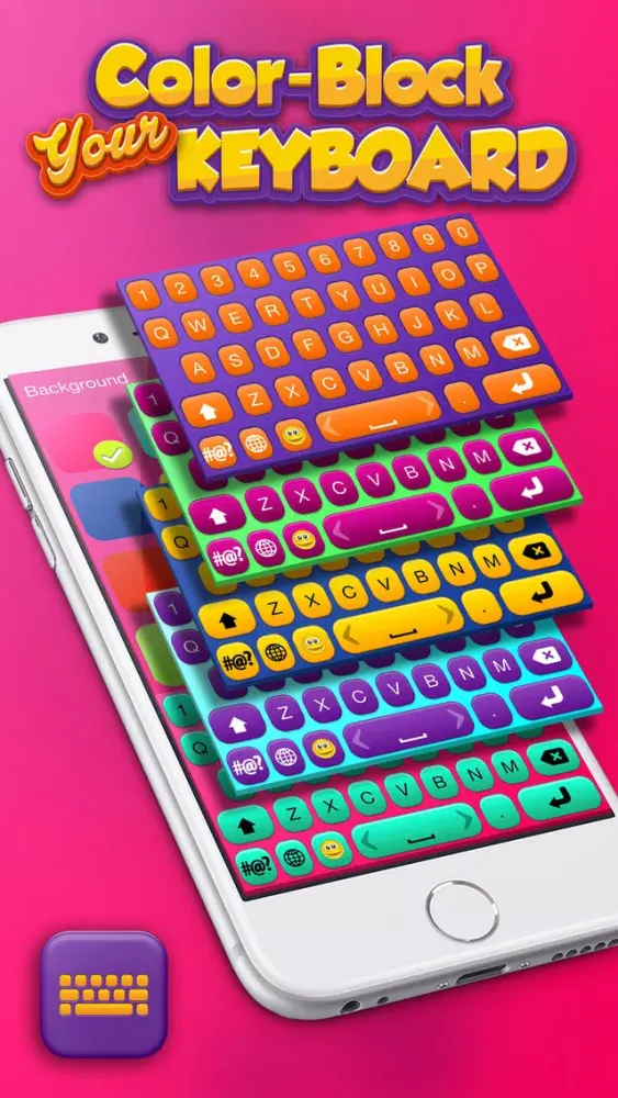 Color-Block Your Keyboard – Custom Themes and Text Fonts with Two Colors Scheme Screenshots