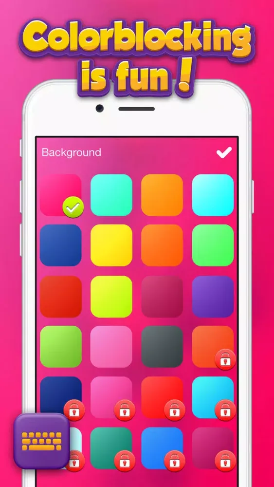 Color-Block Your Keyboard – Custom Themes and Text Fonts with Two Colors Scheme Screenshots