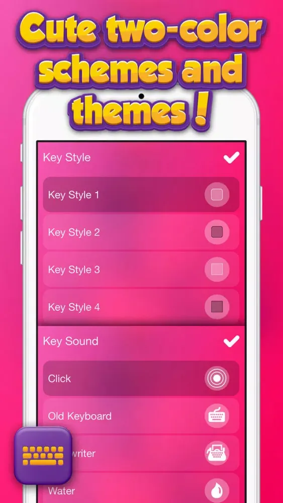 Color-Block Your Keyboard – Custom Themes and Text Fonts with Two Colors Scheme Screenshots