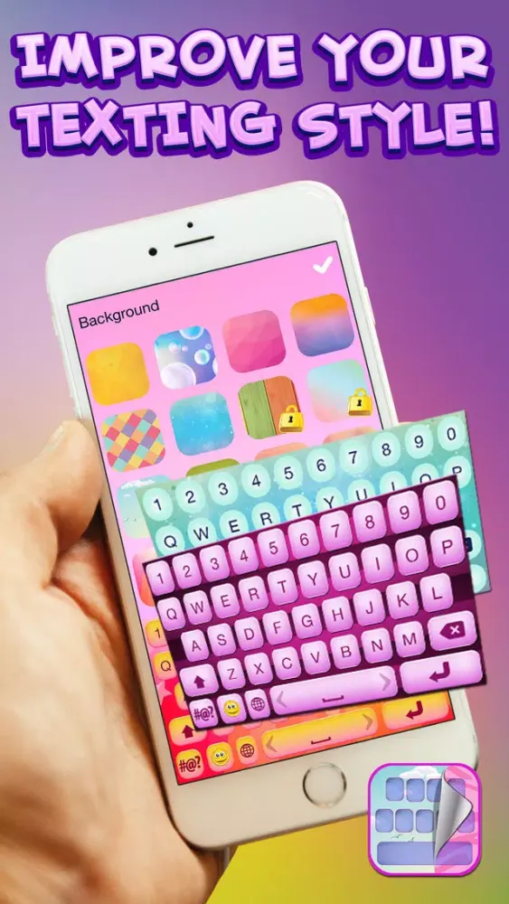 Cute Fonts and Emoticons – Rainbow Keyboard Skins With Color.ful Themes to Pimp Your Text.s应用截图