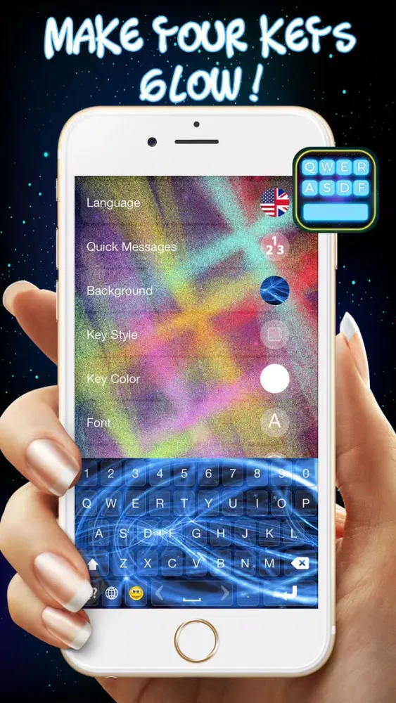 Neon Paint Keyboard Themes سکرین شاٹس