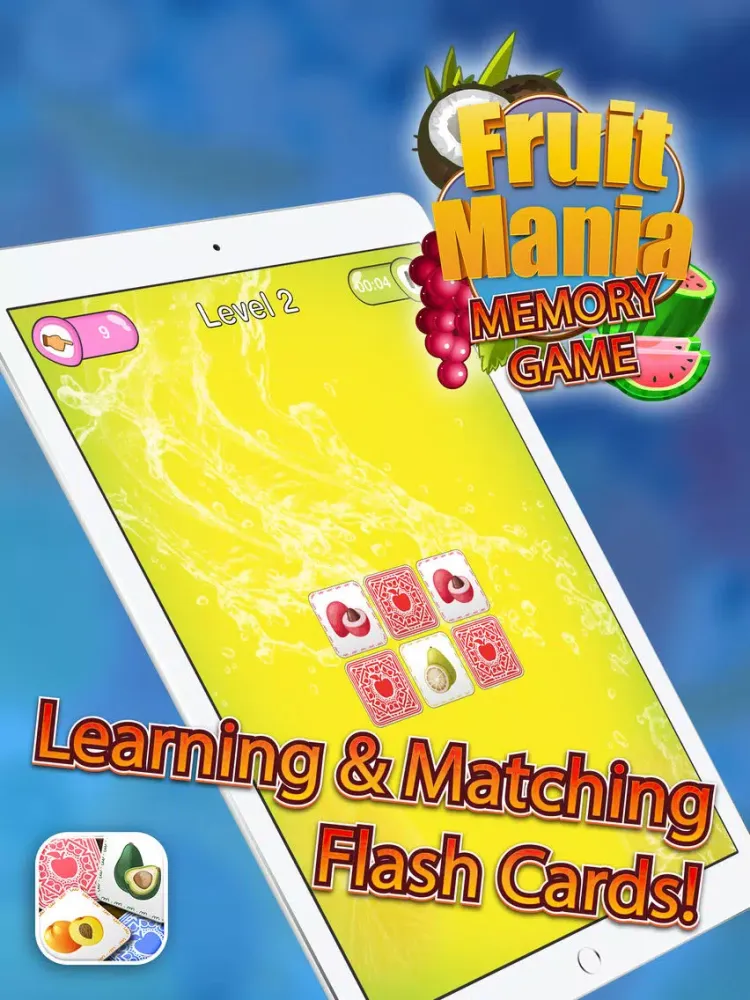 Fruit Mania Memory Game – Education.al Flash Card Matches for Kid.s iPad  Screenshots