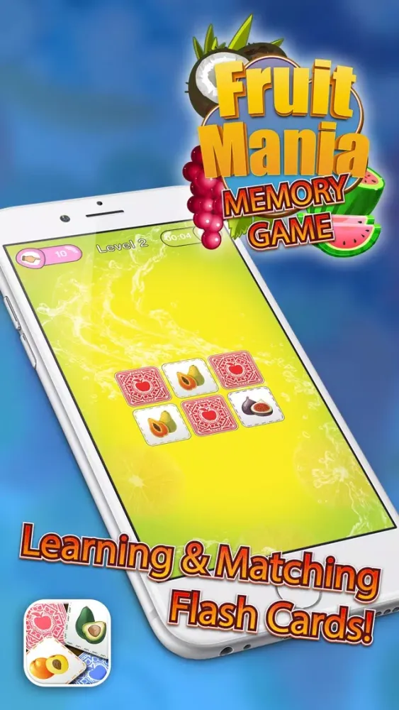 Fruit Mania Memory Game – Education.al Flash Card Matches for Kid.s Screenshots
